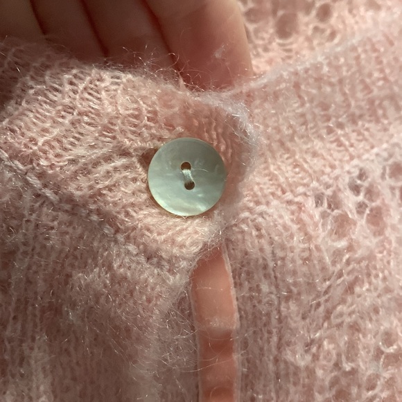 Sundance LaRosa Pink Mohair/Lambswool Cardigan XS Femme Softgirl vtg inspired - Picture 4 of 4